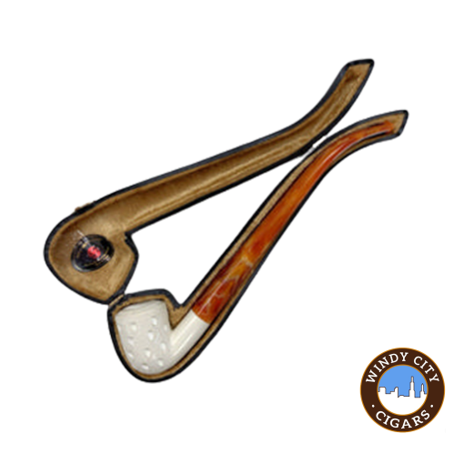 Servi Meerschaum 100 Churchwarden Dublin Bent Lattice Pipe