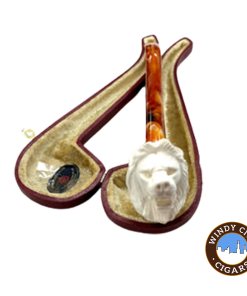 Servi Meerschaum 100 Churchwarden Lion Pipe