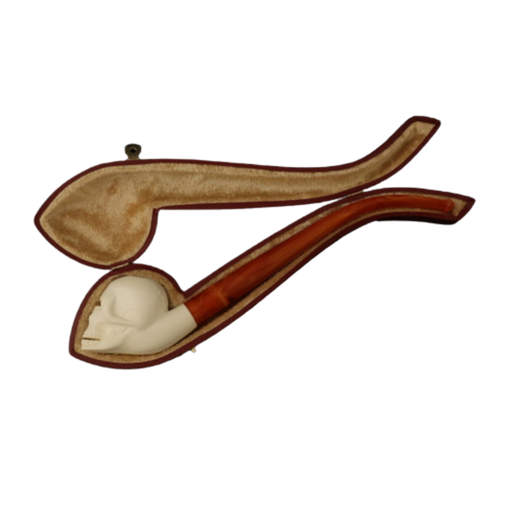 Servi Meerschaum 100 Churchwarden Skull Pipe