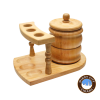 Wood Pipe 3 Rack & Jar