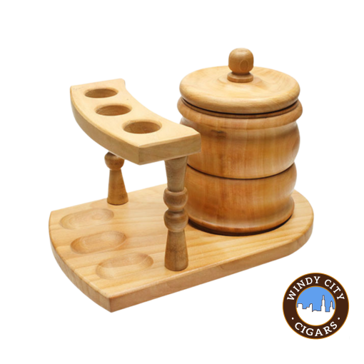 Wood Pipe 3 Rack & Jar