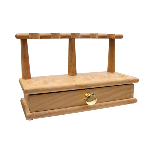 Wood Pipe 5 Stand With Drawer