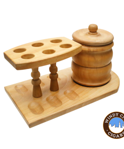 Wood Pipe 6 Rack & Jar