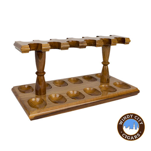 Woodmere Pipe 12 Rack Open Teak