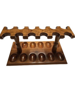 Woodmere Pipe 12 Rack Open Teak