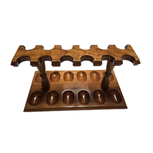 Woodmere Pipe 12 Rack Open Teak