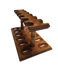 Woodmere Pipe 12 Rack Open Teak