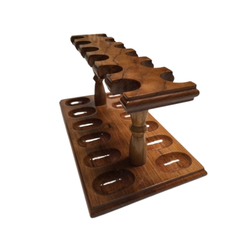 Woodmere Pipe 12 Rack Open Teak