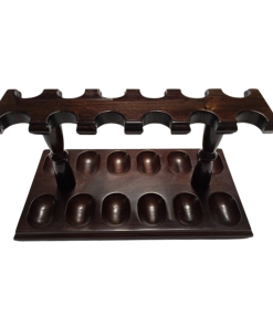 Woodmere Pipe 12 Rack Open Walnut