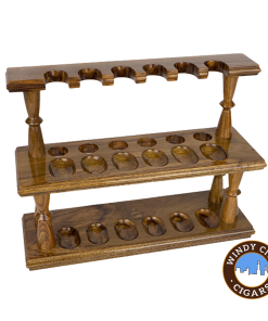 Woodmere Pipe 12 Rack Teak