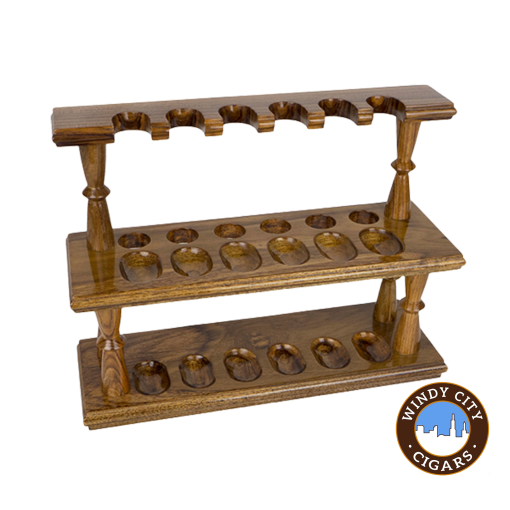 Woodmere Pipe 12 Rack Teak