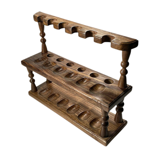 Woodmere Pipe 12 Rack Teak