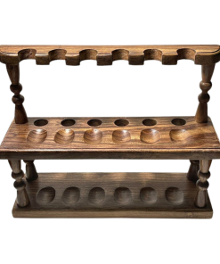 Woodmere Pipe 12 Rack Teak