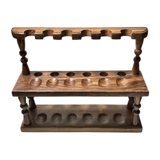 Woodmere Pipe 12 Rack Teak