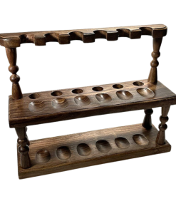 Woodmere Pipe 12 Rack Teak