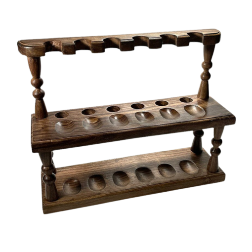 Woodmere Pipe 12 Rack Teak