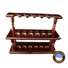 Woodmere Pipe 12 Rack Walnut