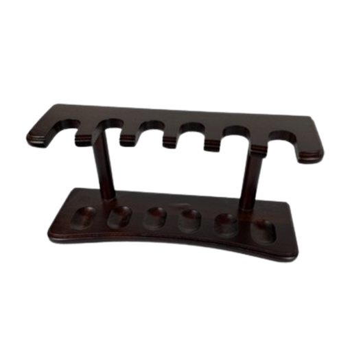 Woodmere Pipe 6 Rack Open Walnut