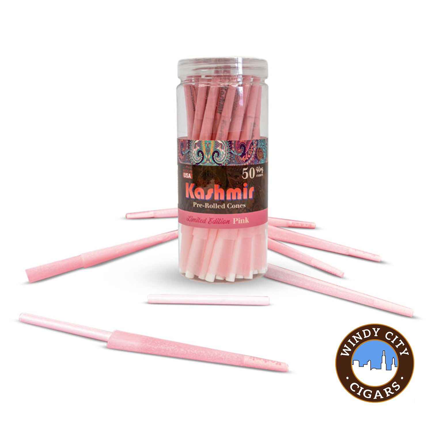 Kashmir Pre-Rolled Pink King Cones : 50CT